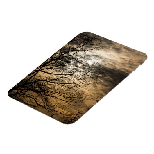 Cloudy Sun Scene Magnet (Linke Seite)