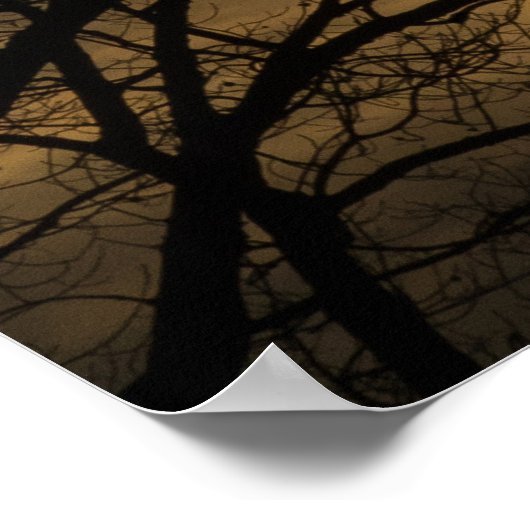 Cloudy Sun Scene Poster (Ecke)