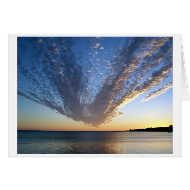 Cloudy Sunset Card (Vorderseite (Horizontal))