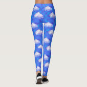 Cloudy Surreal Sky Karo Print Leggings (Rückseite)