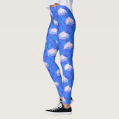 Cloudy Surreal Sky Karo Print Leggings (Links)