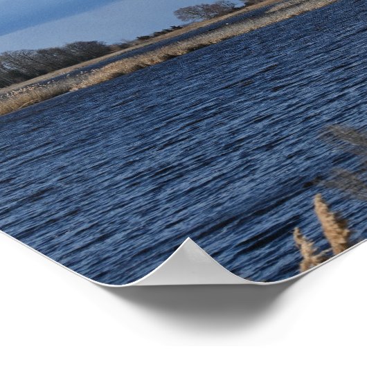 Cloudy Waterscape Poster (Ecke)