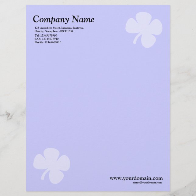 Cloue - Light Blue Briefkopf (Vorderseite)