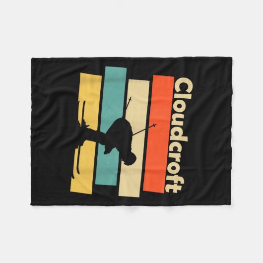 Clouroft New Mexico Retro Ski  Fleecedecke (Vorderseite (Horizontal))