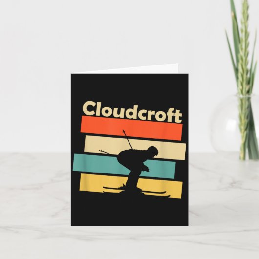 Clouroft New Mexico Retro Ski  Karte (Vorderseite)