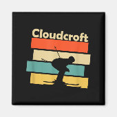 Clouroft New Mexico Retro Ski Magnet (Vorne)