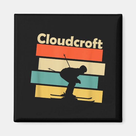 Clouroft New Mexico Retro Ski  Magnet (Vorne)