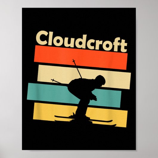 Clouroft New Mexico Retro Ski  Poster (Vorne)