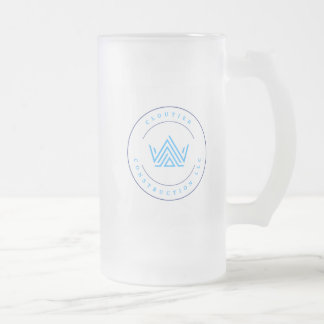Cloutier Construction Frosted Stein Mattglas Bierglas