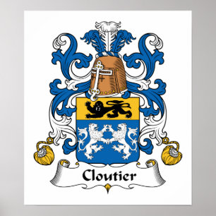 Cloutier Familienwappen Poster