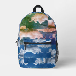 CLOUUDS Print Cut Nähtasche Bedruckter Rucksack