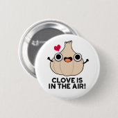 Clove ist in der Luft lustige Knoblauchpuppe Button (Vorne & Hinten)