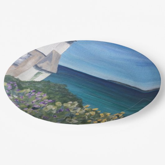 Clovelly Devon Pappteller (Schrägansicht)