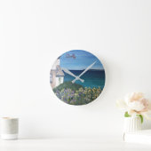 Clovelly Devon Runde Wanduhr (Zuhause)