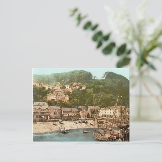 Clovelly Harbour, Torridge, Devon, c.1895 Postkarte (Stehend Vorderseite)