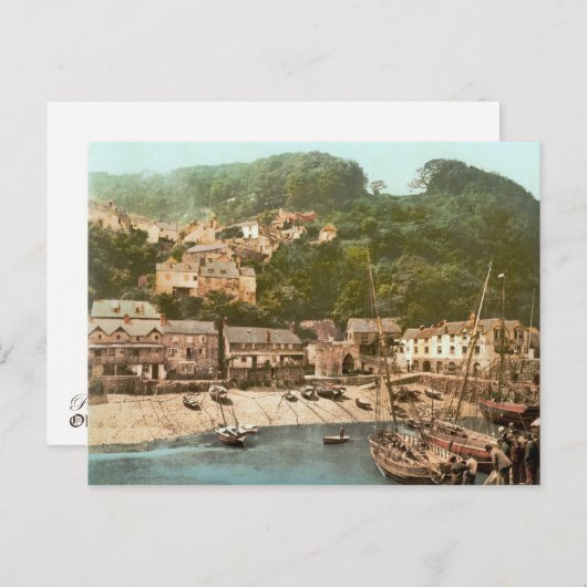 Clovelly Harbour, Torridge, Devon, c.1895 Postkarte (Vorne/Hinten)