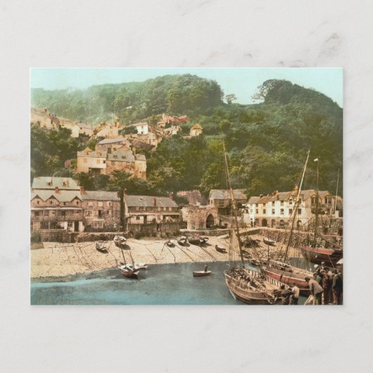 Clovelly Harbour, Torridge, Devon, c.1895 Postkarte (Vorderseite)