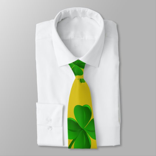 Clover am Gold Irish St Patricks Day Krawatte (Gebunden)