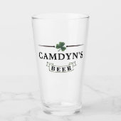 Clover Beer Banner Glas (Vorderseite)