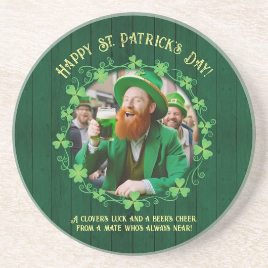 Clover & Beer Companiship Sandstone Getränkeuntersetzer (Vorne)