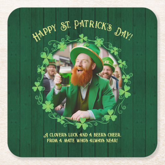 Clover & Beer Company Rechteckiger Pappuntersetzer (Vorderseite)