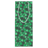CLOVER-BLÄTTER ST-PATRICKS-PATTERN GESCHENKTÜTE FÜR WEINFLASCHEN (Rückseite)