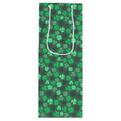 CLOVER-BLÄTTER ST-PATRICKS-PATTERN GESCHENKTÜTE FÜR WEINFLASCHEN (Vorderseite)