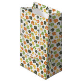 CLOVER-BLÄTTER ST-PATRICKS-PATTERN KLEINE GESCHENKTÜTE (Vorderseite Schrägansicht)