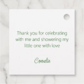 Clover Bloom Greenery Vielen Dank Geschenkanhänger (Rückseite)