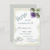 Clover Blossom Watercolor Florals RSVP Karte (Vorne/Hinten)