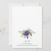 Clover Blossom Watercolor Florals Wedding Einladung (Rückseite)