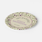 Clover Blume Grüne Geburtstagsparty Papier Teller (Schrägansicht)