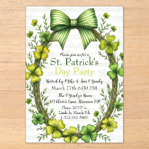 Clover & Bow St. Patrick’s Day Party Design Acryleinladungen
