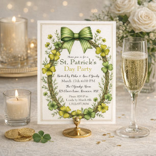 Clover & Bow St. Patrick’s Day Party Design Einladung