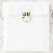 Clover & Bow St. Patrick’s Day Party Design Runder Aufkleber (Tasche)