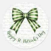 Clover & Bow St. Patrick’s Day Party Design Runder Aufkleber (Vorderseite)