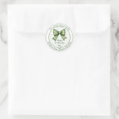 Clover & Bow St. Patrick’s Day Rücksendeadresse Runder Aufkleber (Tasche)