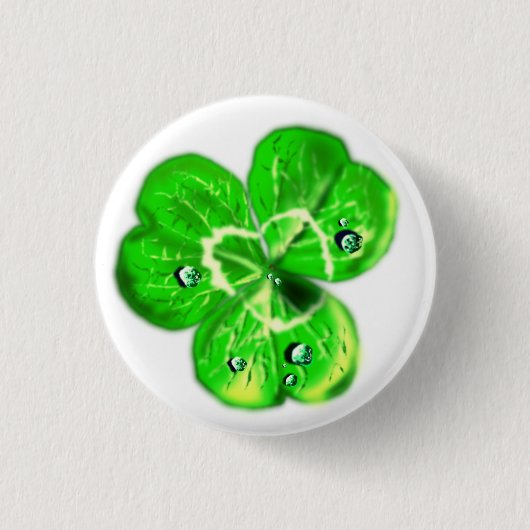Clover Button mit Dew Drops (Vorderseite)