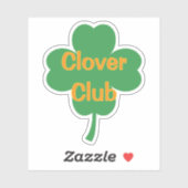 Clover Club Four-Leaf Clover St Patrick's Day Aufkleber (Blatt)