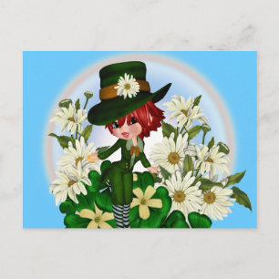 Clover Daisy Patty Leprechaun Postkarte
