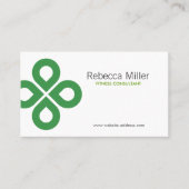 CLOVER DESIGN IN GRÜNEN VISITENKARTE (Vorderseite)