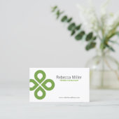 CLOVER DESIGN IN LIME GREEN VISITENKARTE (Stehend Vorderseite)