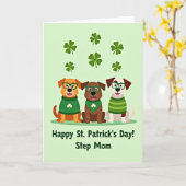 Clover Dogs Muster St. Patrick's Day Karte (Gelbe Blume)