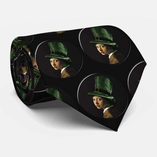 Clover Earring St. Patrick's Day Krawatte (Gerollt)