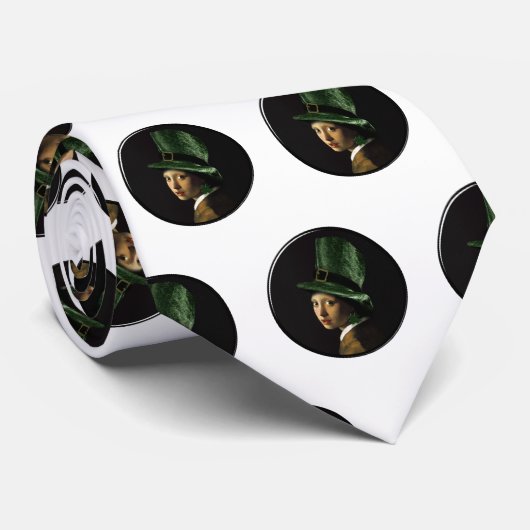 Clover Earring St. Patrick's Day Krawatte (Gerollt)