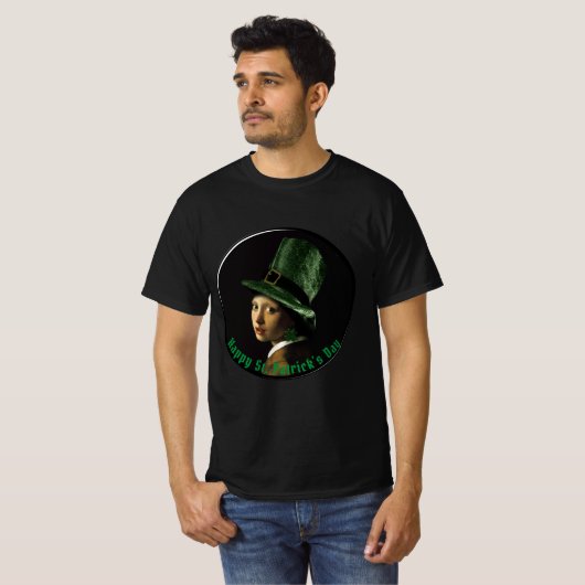 Clover Earring St. Patrick's Day T-Shirt (Vorne ganz)