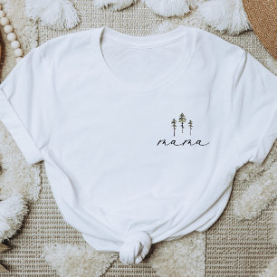 CLOVER Elegante Pine Tree Forest Mama T-Shirt