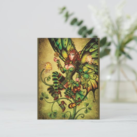 CLOVER FAIRY POSTKARTE (Stehend Vorderseite)