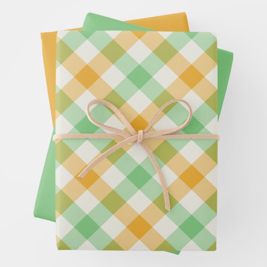 Clover Gingham Geschenkpapier Set (Beispiel)