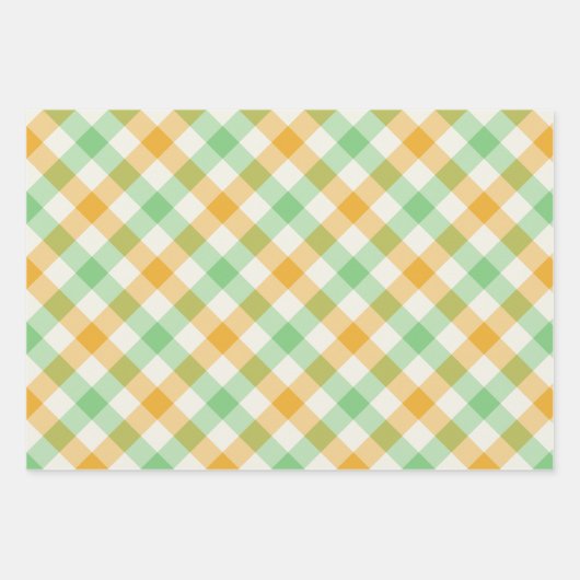 Clover Gingham Geschenkpapier Set (Vorderseite)